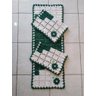 Tapete de Crochê Kit Passadeira Escada Criativa Cor: Verde - 4