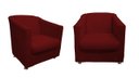 Ver imagem 1 de Kit 2 Poltronas Decorativa Biane Suede Marsala Pés Cromado Ms Decor