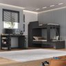 Conjunto Quarto Beliche com Colchão e Mesa Gamer Multimóveis Mp4215 Preto - 2