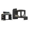 Conjunto Quarto Beliche com Colchão e Mesa Gamer Multimóveis Mp4215 Preto - 1