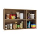 Ver imagem 4 de Armário Aéreo Cozinha Modulado Botanic M634 com 3 Portas 120cm Nogueira - Kappesberg