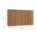 Ver imagem 3 de Armário Aéreo Cozinha Modulado Botanic M634 com 3 Portas 120cm Nogueira - Kappesberg