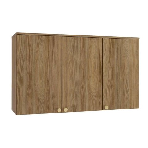 Armário Aéreo Cozinha Modulado Botanic M634 com 3 Portas 120cm Nogueira - Kappesberg