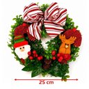 Ver imagem 5 de Guirlanda Natalina com Papai Noel e Rena Tema Natalino Vermelho e Verde 25cm
