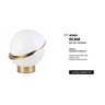 Abajur Glam 30cm Dourado e Branco Sky-90/30Ab Skylight - 2