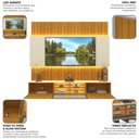 Ver imagem 5 de Painel para TV 85 Polegadas Conecta 3 Portas 100% MDF com LED Naturale/Off White - Pnr Móveis