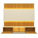 Ver imagem 3 de Painel para TV 85 Polegadas Conecta 3 Portas 100% MDF com LED Naturale/Off White - Pnr Móveis