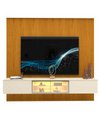 Ver imagem 2 de Conjunto Painel Home Modulo Suspenso de Parede TV 85 P Nanda Cor:Off White/Madeira