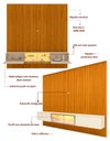 Ver imagem 4 de Conjunto Painel Home Modulo Suspenso de Parede TV 85 P Nanda Cor:Off White/Madeira