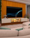 Ver imagem 1 de Conjunto Painel Home Modulo Suspenso de Parede TV 85 P Nanda Cor:Off White/Madeira