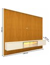 Ver imagem 5 de Conjunto Painel Home Modulo Suspenso de Parede TV 85 P Nanda Cor:Off White/Madeira
