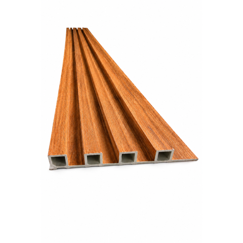Painéis Ripados WPC 23mm Freijó 290x16cm - Revestimento Decorativo Parede Sala Quarto Cozinha