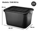 Ver imagem 2 de Caixa Organizadora Container 80 Trava/roda Plasnorthon