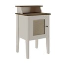 Ver imagem 6 de Kit 2 Mesas de Cabeceira 100% MDF Porta Reversível Detalhes Curvos Marrom