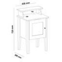 Ver imagem 7 de Kit 2 Mesas de Cabeceira 100% MDF Porta Reversível Detalhes Curvos Marrom