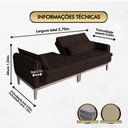 Ver imagem 3 de Sofá Cama Reclinável Rivieira 2,70m Marrom Sofisticato