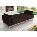 Ver imagem 6 de Sofá Cama Reclinável Rivieira 2,70m Marrom Sofisticato