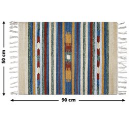 1 Tapete Capacho Kilim Original India 100% Algodão 60x90 M08 - 2