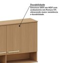 Ver imagem 4 de Armário Aéreo 100 Mdf 2 Portas com Nicho Inferior 120cm Duna Luciane Móveis