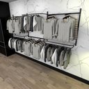 Ver imagem 1 de Kit para Closet com 16 Peças Regulável 300x100cm Cor Preto Modelo Clst1p441