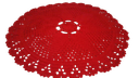 Ver imagem 4 de Tapete de Crochê Redondo Vermelho Artesanal 68x68 Quarto Sala