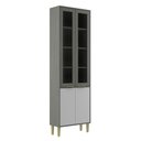 Ver imagem 2 de Paneleiro Domus 4 Portas com Vidro Silver/branco - Hecol Móveis