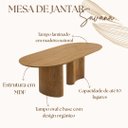 Ver imagem 3 de Mesa de Jantar 220cm 10 Luagaresavana Tampo Oval Orgânico Laminado Estrutura Madeira Natural