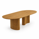 Ver imagem 2 de Mesa de Jantar 220cm 10 Luagaresavana Tampo Oval Orgânico Laminado Estrutura Madeira Natural