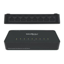 Switch 8 Portas Fast Ethernet Sf 800 Q+ Intelbras - 2