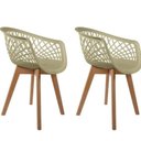 Ver imagem 1 de Cadeira Web Wood Fendi em Polipropileno com Estrutura de Madeira e Metal para Cozinha e Escritório