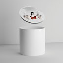 Ver imagem 2 de Lixeira Decorada Branca com Borboleta Vermelha - 20 X 20cm - 6,2 Litros