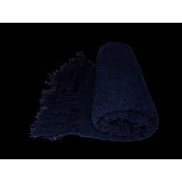 Manta ( Sofá 2 Lugares ) 1,20x1,90 Algodão Azul-Petróleo - 1