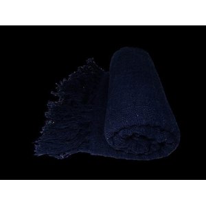 Manta ( Sofá 2 Lugares ) 1,20x1,90 Algodão Azul-Petróleo