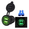 Tomada USB Veicular Tunning - Led Verde Cod:Car80Ve - 1