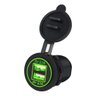 Tomada USB Veicular Tunning - Led Verde Cod:Car80Ve - 5