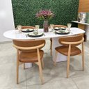 Ver imagem 7 de Mesa de Jantar Orgânica Cora 180x100 cm Base Duplo