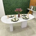 Ver imagem 4 de Mesa de Jantar Orgânica Cora 180x100 cm Base Duplo