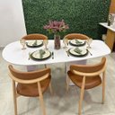Ver mais imagens de Mesa de Jantar Orgânica Cora 180x100 cm Base Duplo