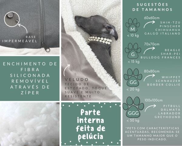 Cama Cave GG 80x80:Rose gold com preto redonda - 2
