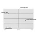 Ver imagem 4 de Cômoda Demóbile Sintra 8 Gavetas 136cm - Branco