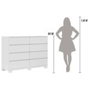 Ver imagem 5 de Cômoda Demóbile Sintra 8 Gavetas 136cm - Branco