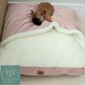 Cama Cave M 60x60:Rose gold com marfim quadrada - 4