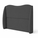Ver imagem 3 de Cabeceira Cama Casal Queen Size Petala 160cm Orgânica Curva Bouclê Cinza - Vimont Moveis