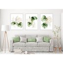 Ver imagem 2 de kit com 3 Quadros Decorativos Florais com Moldura e Vidro para Sala Quarto Escritório e Clínica 72x9