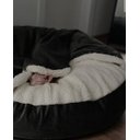 Ver imagem 3 de Cama Cave G 70x70:Cinza com marfim redonda