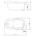 Ver imagem 4 de Banheira de Hidromassagem Ouro Fino Acrilnew Semi-Oval Top Line 1,56m x 85cm x 53cm 05 Jatos