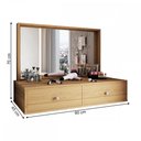 Ver imagem 3 de Penteadeira Camarim Suspensa Alice 2 Gavetas com Espelho Ypê - Panorama Móveis