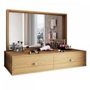 Ver imagem 4 de Penteadeira Camarim Suspensa Alice 2 Gavetas com Espelho Ypê - Panorama Móveis