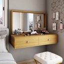 Ver imagem 1 de Penteadeira Camarim Suspensa Alice 2 Gavetas com Espelho Ypê - Panorama Móveis