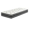 Cama Box Baú Solteiro Colchão Molas Ensacadas + Box Suede Cinza 59x88x188 - 1